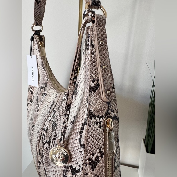 Brahmin Tabitha Beige Sandcastle Leather Shoulder NWT - Picture 4 of 15